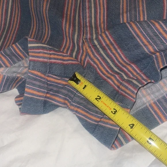 MADEWELL Emmett Shorts in Rainbow Stripe Size 24 soft denim High waisted. - Picture 14 of 15